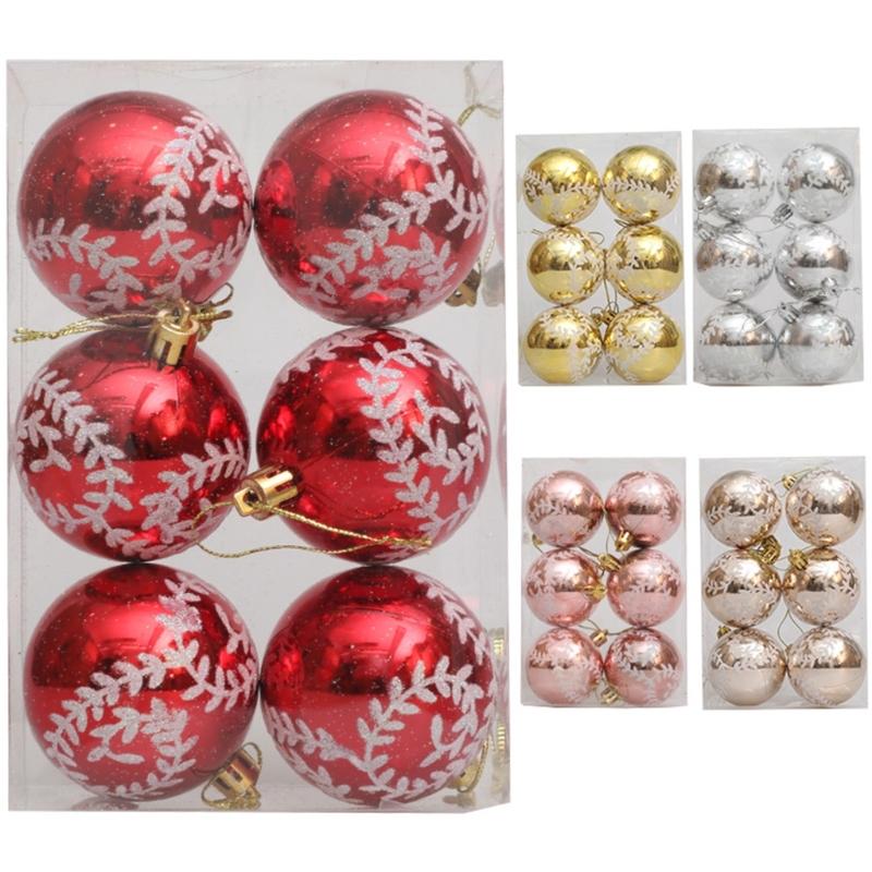 10 Box Christmas Tree Hanging Decoration Colorful Decorative Baubles Stylish Window and Door Ornament Party Supplies