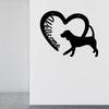 Well Come Black Metal Wall Decoration Combined with Love Dog Iron Wall Art Perfect for Front Door Welcome Stylish Entryway Decor