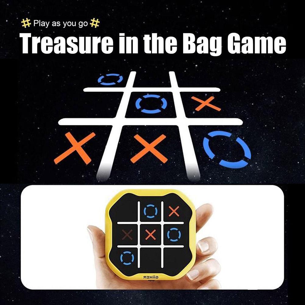 3-in-1 TIC-TAC-TOE Bolt Game Handheld Puzzle Game Console Children's Electronic Toy Chess Board Game For Friends Gathering Party