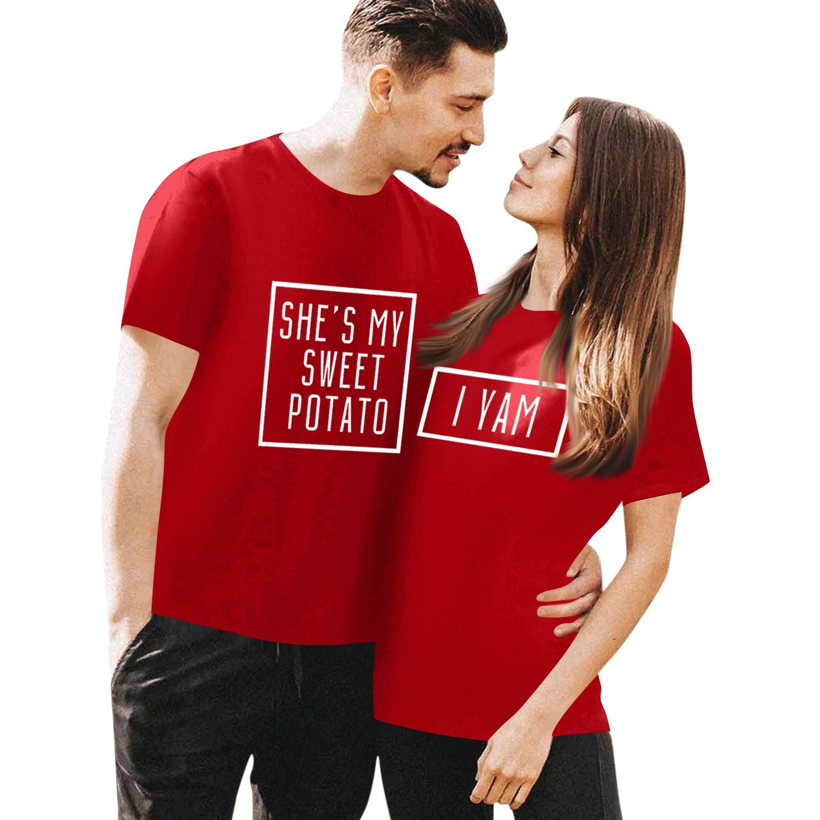 

Мужская повседневная футболка с круглым вырезом и коротким рукавом с принтом ко Дню святого Валентина XXL красный