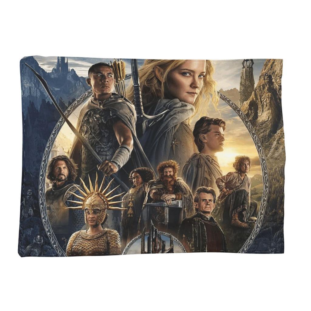 L-Lord Of The Rings Movie Blankets Soft Warm Flannel Throw Blanket Plush for Bed Living Room Picnic Travel Home Couch