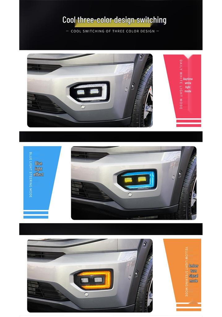 Compatible 23-26 Model Big Dog Gen 2 LED Daytime Running Lights with Flowing Turn Signals & Dual Beam Fog Lights
