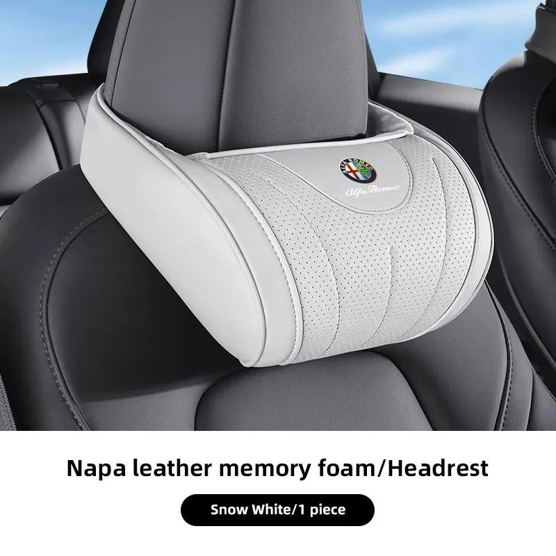 Autoaufkleber Für Alfa Romeo Hochwertiges Leder Auto Sitz Kopfstütze Memory-Schaum Komfort Nackenkissen Für Alfa Romeo 159 166 156 Spider
