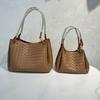2025 New leather women's bag fashion classic woven bag butterfly buckle parachute shoulder oblique span bag