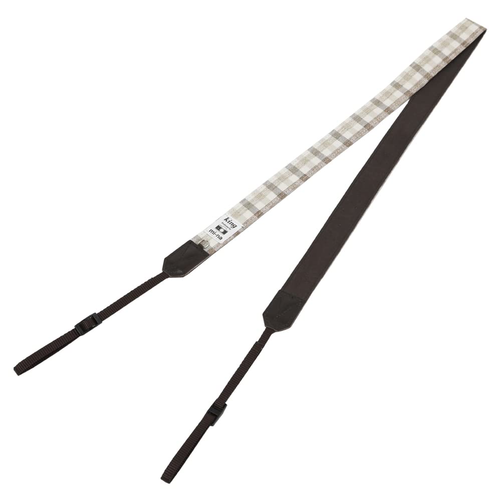 KING Camera Gingham Made in Stylish [KING] [mi-na Collaboration] Strap, 2.5cm Wide, Check, Japan,