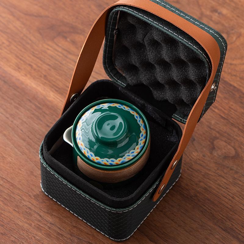 Travel Tea Set, Outdoor Portable Celebration Souvenirs, High-end Gifts for Leaders, Teachers, Fathers, Guochao Business