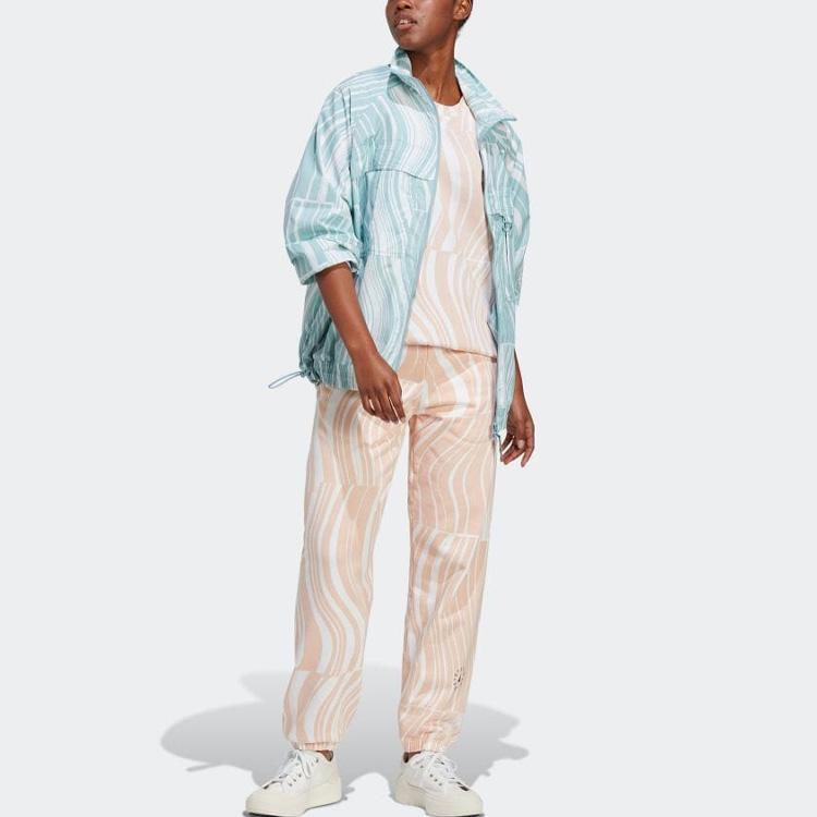 Adidas X Stella McCartney Logo Print Loose Fit Short Sleeve T-Shirt Women Tops Brush-Pink HT1106