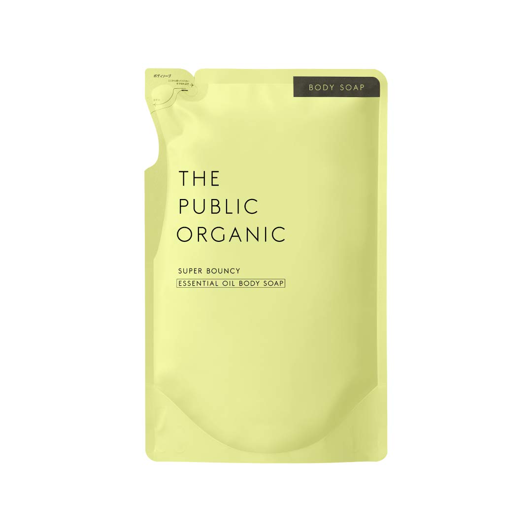 

The Public Organic Body Soap Refill Amino Acid Essential Made in Japan Super Bouncy 400mL, Aromatherapy, Oils, Additive-Free,