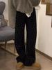 Plus Size Retro Polka Dot High Waist Wide Leg Jeans for Women - Slimming Floral Design, Spring/Autumn