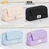 Multilayer Canvas Pencil Case With Large Capacity For Students And Office Use