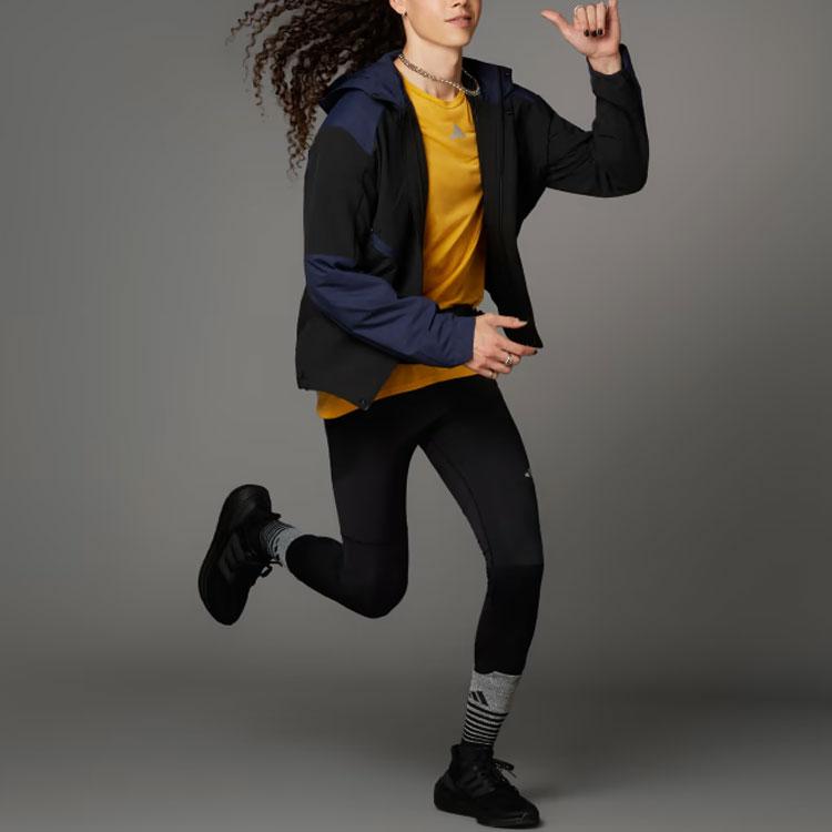 Adidas Ultimate Running Conquer The Elements Cold.Rdy Leggings With Contrast Logo Men Bottoms Black IB6386