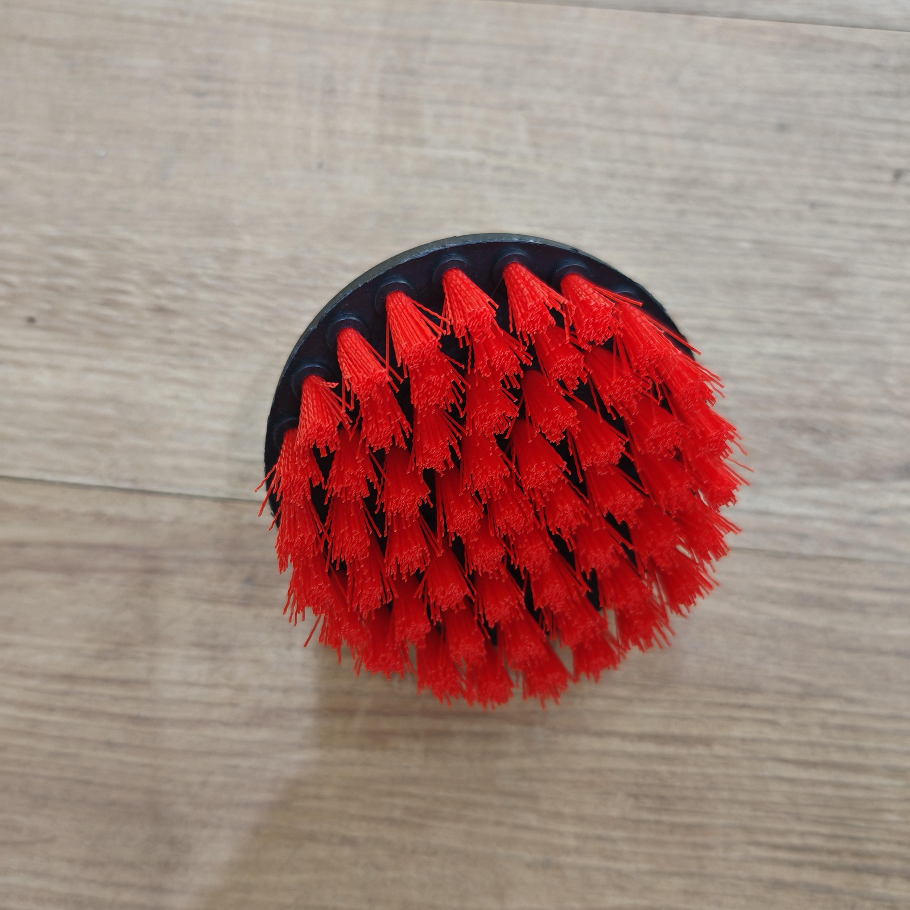 Home Power Schrobborstel voor Badkamer Boor Schrobborstel Reinigingsborstel Snoerloos booropzetstuk 1pcs 4inch rood