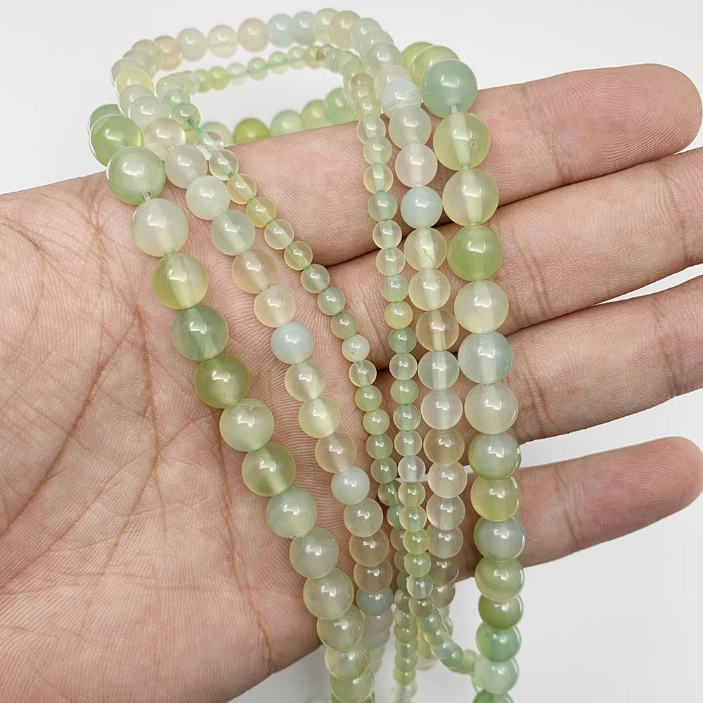 Natural Candy Color Apple Agate Round Beads for DIY Crystal Grape Chalcedony Projects