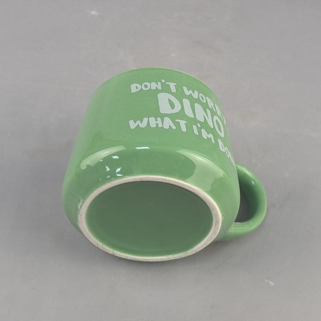 Uroczy Kreskówkowy Ceramiczny Kubek na Wodę Kubek 3D Dinozaur Zielony Kubek do Kawy Kreatywny Kubek Dinozaur