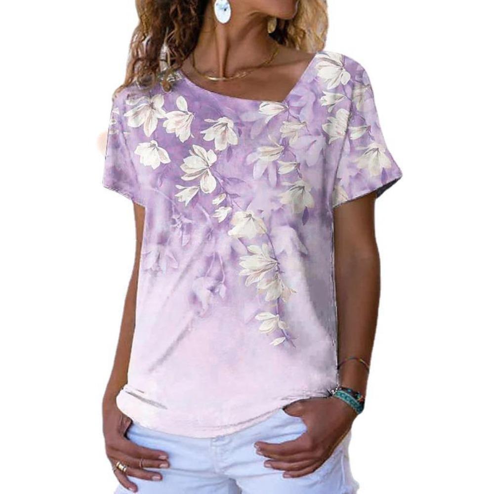 HNXC Damenmode, lässig, Sommer, einfarbig, kurzärmelig, Blusen und Hemden