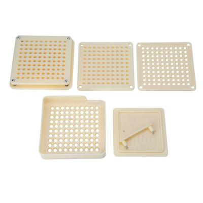 Plastic 100Holes 0# Capsule Powder Filler Plate Manual Filling Machine Tool(Beige)