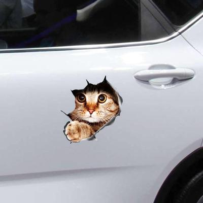 Kreativer Paster, leicht zu reinigender Effekt, süßer, sonnenfester 3D-Auto-Katzenaufkleber für Fenster