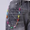 Multicolor Double-Layer Waist Chain, Unisex Hip Hop Street-Style Accessory for Jeans