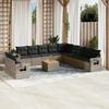 VidaXL Garden Lounge Set with Cushions 12 Pcs, Patio Sofas, Patio Furniture Set, Outdoor Furniture, Grey 3224646
