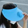Sun Visor Hat with Fan Solar & USB Charging Sun Protection Hat Breathable Summer Cooling Fan Hat for Outdoor Camping Fishing
