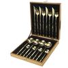 16pcHigh Grade Luxury Rainbow Dinnerware Set Fork Knife Spoon Black Cutlery Set Stainless Steel Flatware Set With Gift Box Hotel