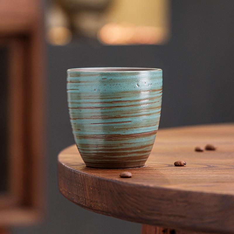 Handmade Kiln-Changed Ceramic Coffee Cup American Latte Afternoon Tea Latte Cup Retro Household Water Cup