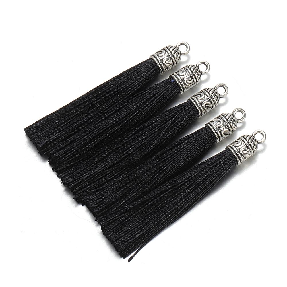 10-20pcs 5cm Mix Silk Tassel with Caps Tassels Pendants DIY Earrings Charm for Jewelry Making Components Accessories DIY