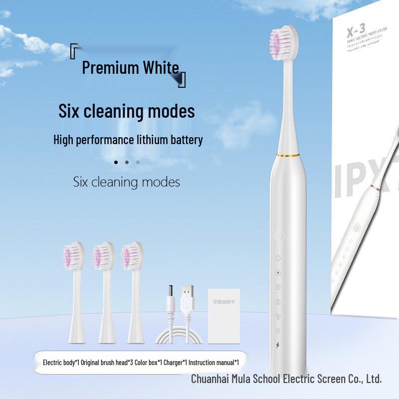 "Smart Sonic Electric Toothbrush for Couples - Cross-Border Charging, Soft Bristles, Automatic Cleaning."