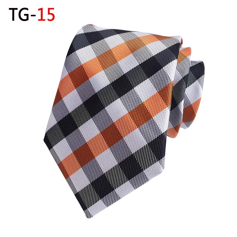 Men's Multi-Color Plaid Polka Dot Tie - Versatile for Formal & Casual Wear