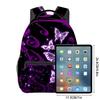 Zaini con Stampa Farfalla Viola per Bambini/Ragazzi Migliori Regali Borse Piatte 2D Cartoni Animati per Laptop Zaino Scolastico per Adolescenti Tempo Libero all'Aperto