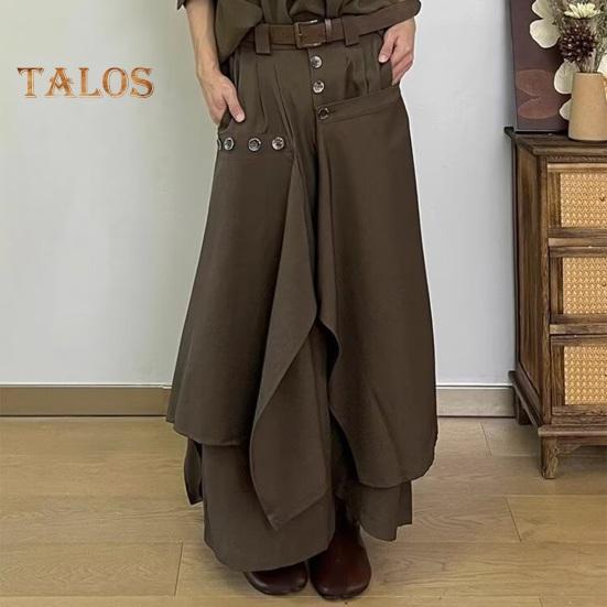 Muži Kalhoty Nepravidelný Japonský styl Volné Culottes Zip Knoflíček Lízačka Model Ukázka Kostým Dovolená Práce Denní nošení Kalhoty