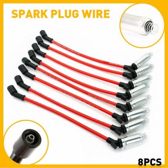 Spark Wire Ignition Plug w/Heat Shield For Buick Cadillac Chevy Silverado GMC EA