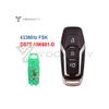 YOCASTY 3 Buttons 433MHz ID49 Smart Remote Control Car Key For Ford Mondeo Edge S-Max Galaxy 2014-2018 DS7T-15K601-D