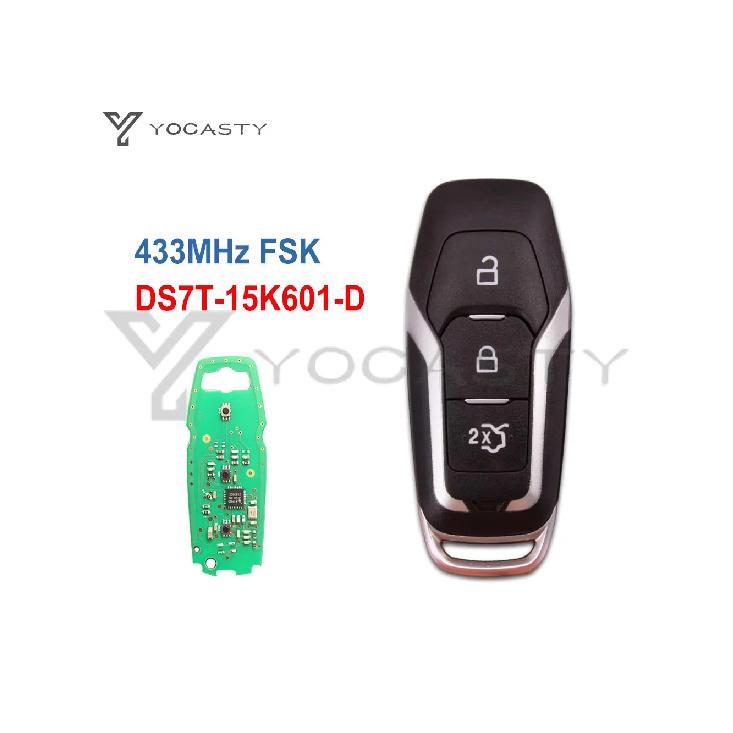 YOCASTY 3 Buttons 433MHz ID49 Smart Remote Control Car Key For Ford Mondeo Edge S-Max Galaxy 2014-2018 DS7T-15K601-D