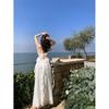 Beach Dress French Ruffle Edge Chiffon Suspender Dress Summer Sexy Waist Tube Top Holiday Dress Women