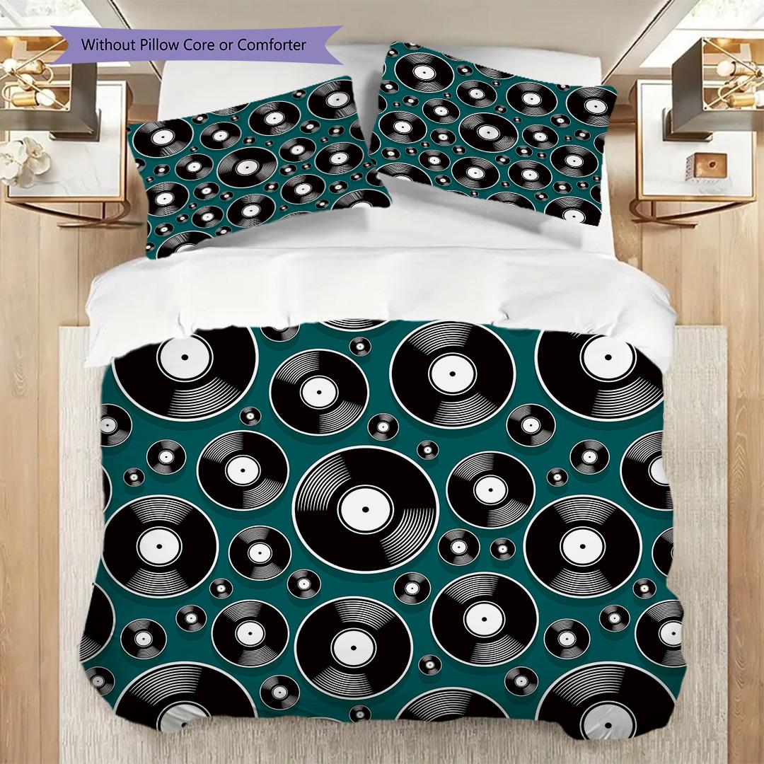 

1PC Music, guitar Theme Bedding Quilt Set Quilt Cover Pillowcase Home Decoration Birthday Gift (1 * duvet cover + 5 * pillowcase, without core) 135x200cm