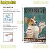 Vintage Pet Dog Corgi Tin Sign Plates for Pet Shop Bedroom Living Room cafe Kitchen metal wall art Decor Gift for Dog Lover