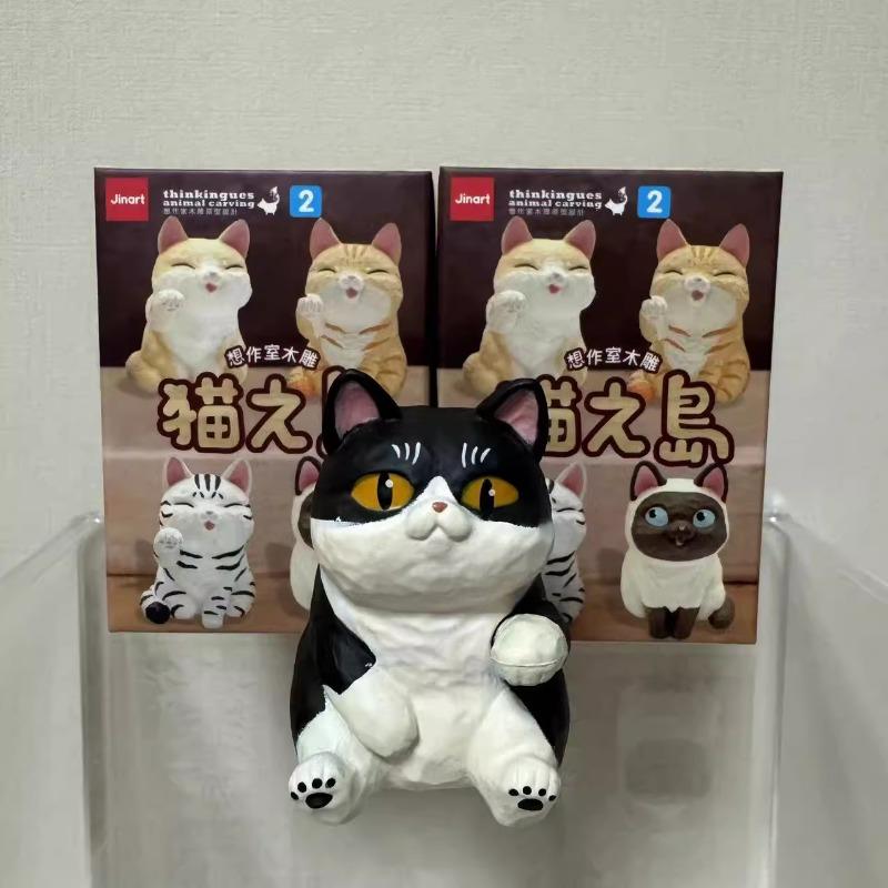 Niedliche Katzen Serie Actionfigur Getigerte Katze Kreatives Niedliches Figurenmodell Ornamente Anhänger Großhandelsspielzeug