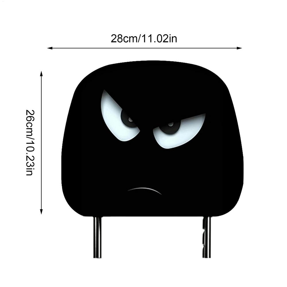 Headrest Covers For Cars 2 Pieces Funny Halloween Head Rest Covers With Big Eyes Seasonal Decor For Fall Holiday Trip Travel