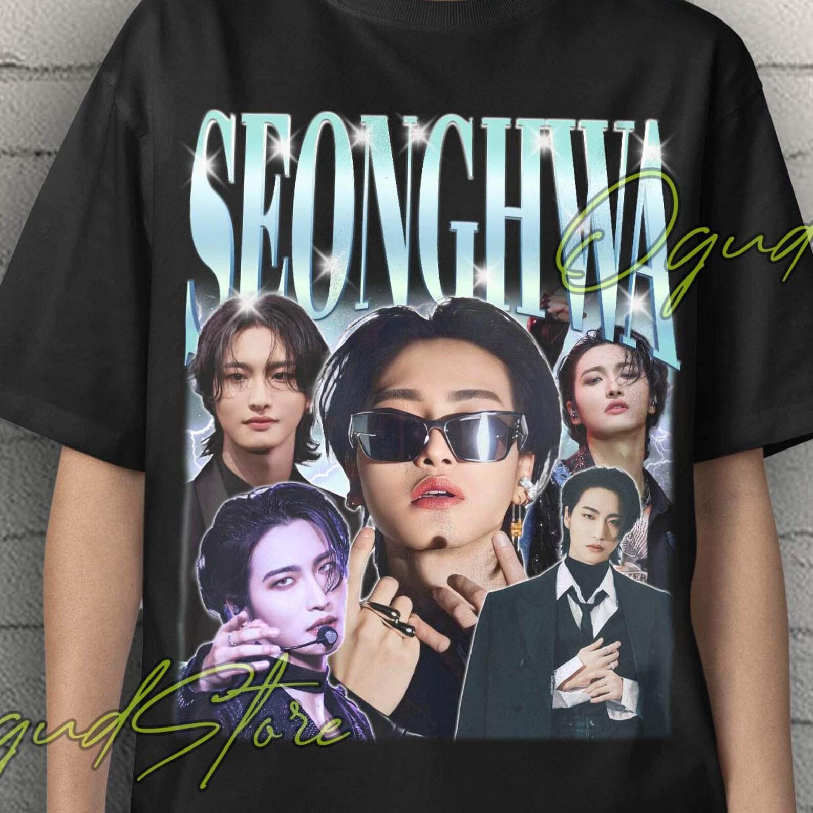 Футболка Seonghwa ATEEZ: Унисекс футболка или свитшот в стиле K-Pop 4XL white