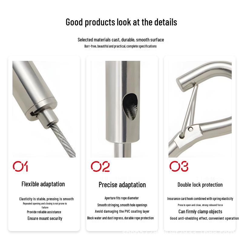 Stainless Steel Adjustable Wire Sling Hook for Art Exhibition Hanging
