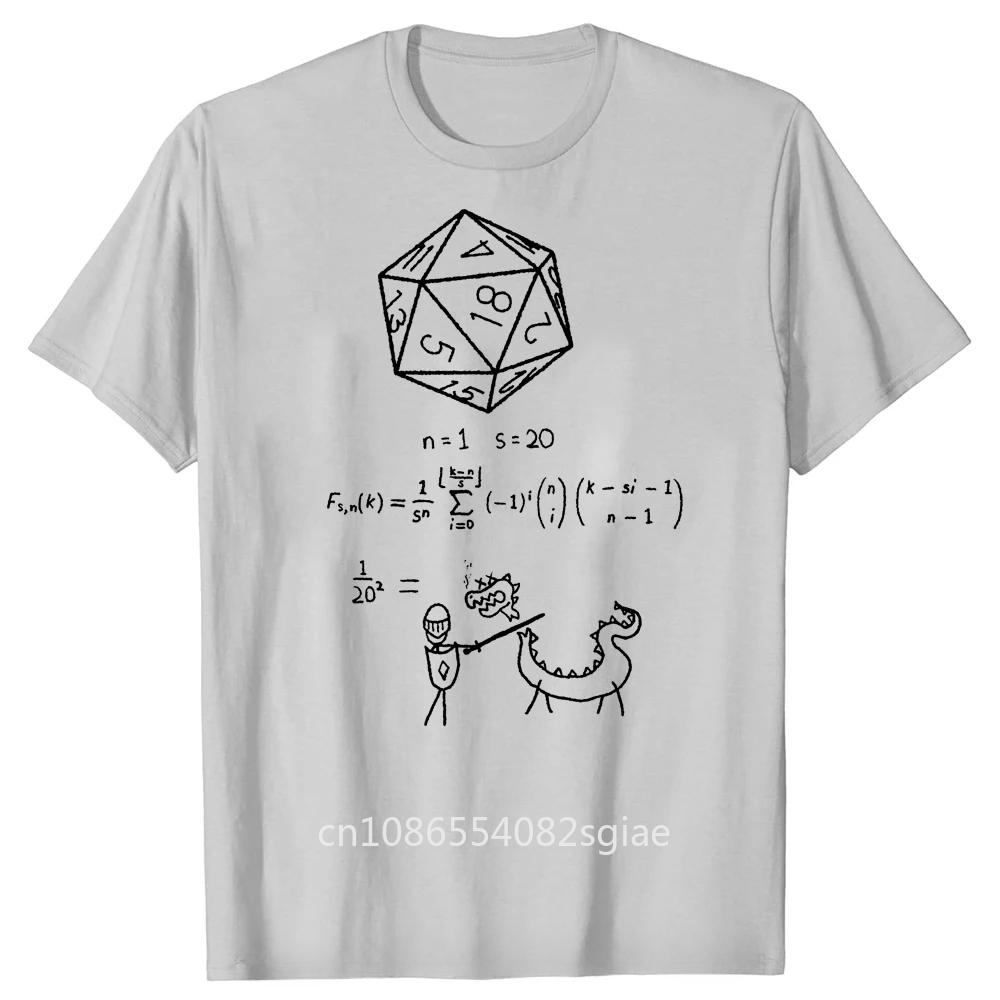 Novelty The Science of 20 Sided Dice T Shirts Graphic Cotton Streetwear Short Sleeve DND D20 Dungeon Gamer Dragon Dice T-shirt
