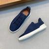Men's Suede Leather Fashion Sneakers - European Style Casual & Business Shoes