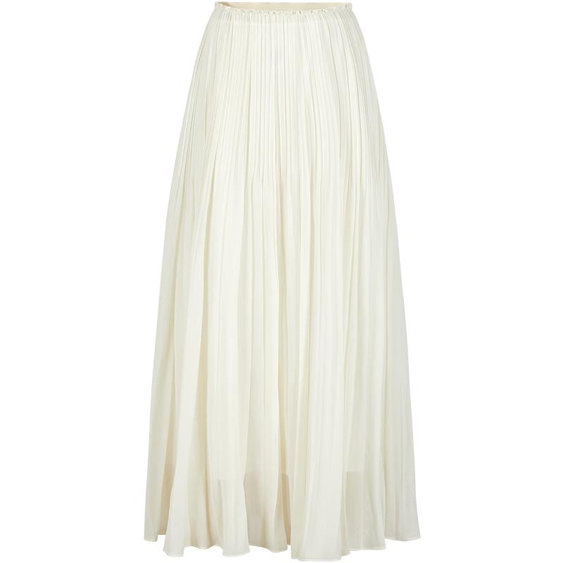 Jiuzi Women's Pleated Printed Resort Midi Skirt