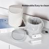 Mini Desktop Bin Small Trash Can Tube With Cover Bedroom Trash Can Garbage Can Clean Workspace Storage Box Home Desk
