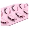 5 Pair Full Strip Cat Eye Fake Lashes 3D Faux Mink Lashes Fluffy L Curl False Eyelashes  Women