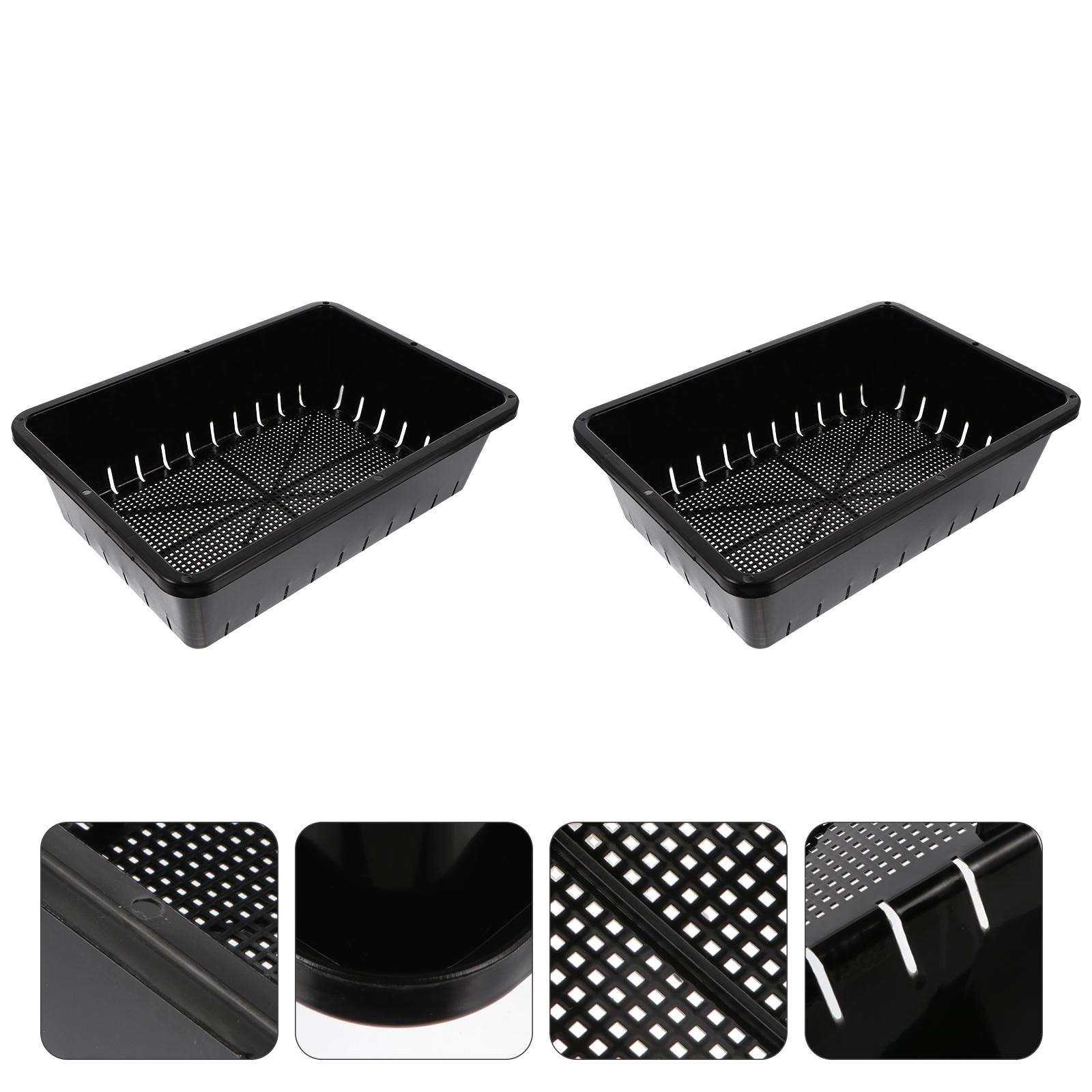 

2 шт. Пластиковый поддон для рассады, набор поддонов для проращивания растений (черный) чёрный