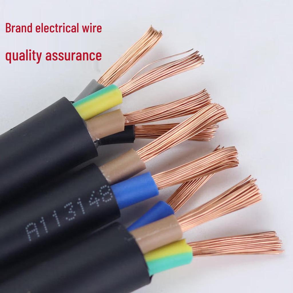 Hengfei 3-Core RVV Copper Flexible Cable, Sheathed 3x2.5/3x6 SQ, 100m