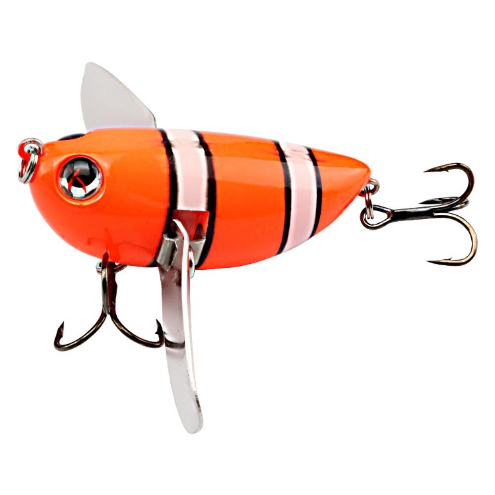 with Two Metal Spoon Bee Crankbait Lure Bumblebee Fishing Lure Bee-Shaped Fishing Bait  Bass