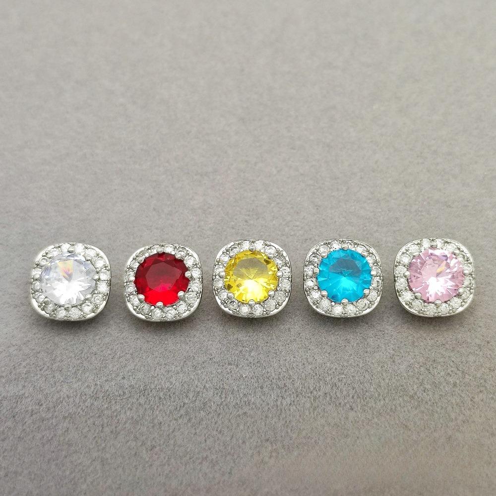 5pc small crystal buttons for sewing Cubic zirconia button for clothing DIY Decorative CZ buttons jewelry for shirts